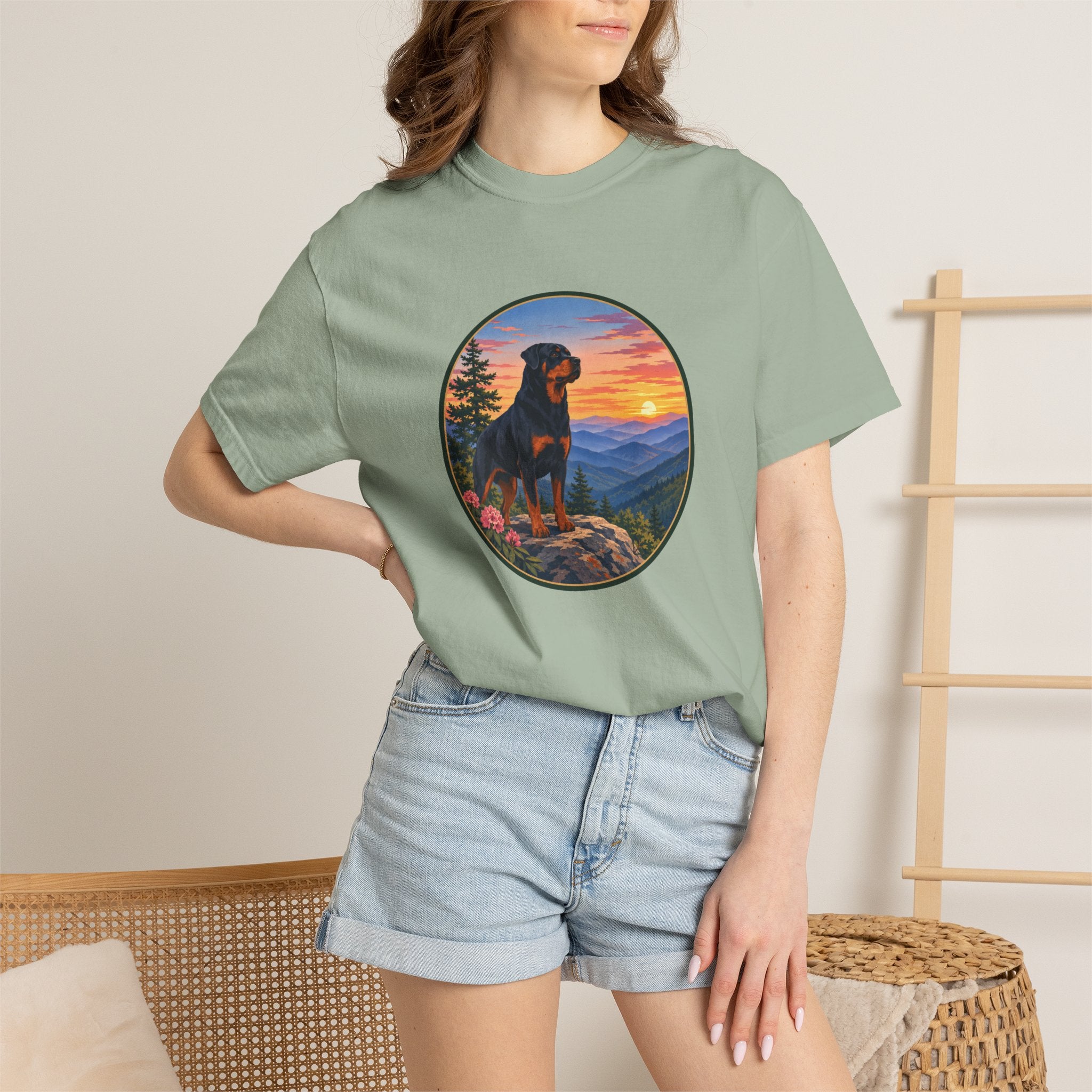 Rottweiler Mountain Sunset T-Shirt