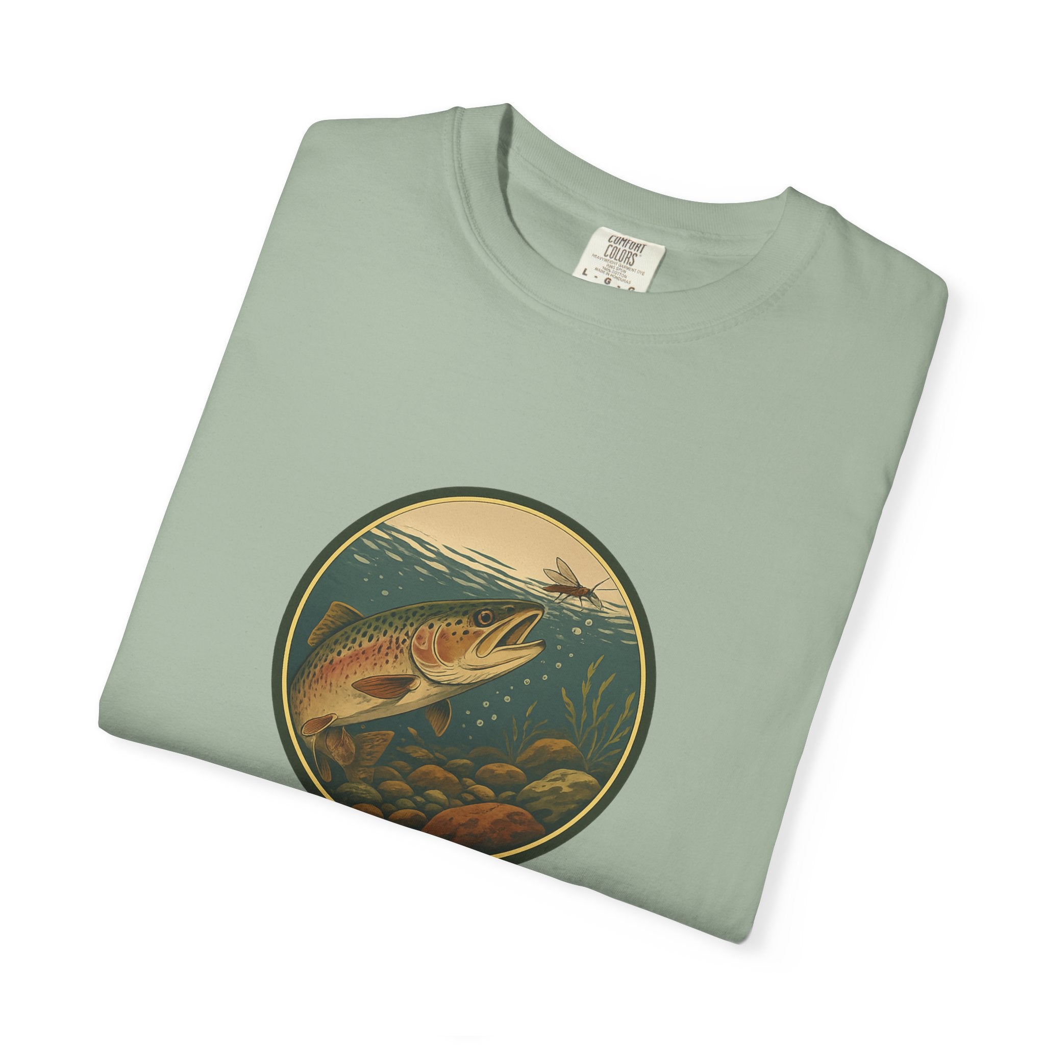Rainbow Trout  Circle T-Shirt — Vintage Fishing Graphic Tee