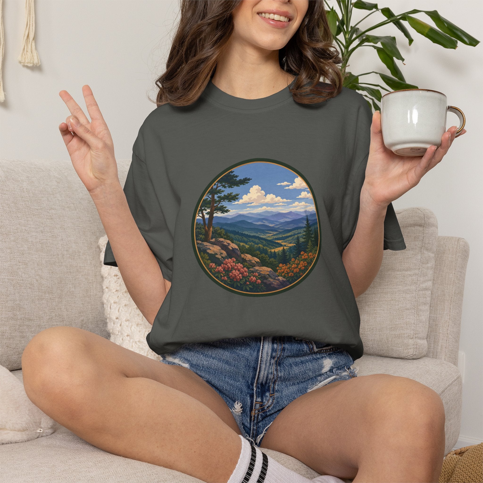 Beautiful Blue Ridge Mountain T-Shirt — Scenic Mountain Landscape Graphic Tee