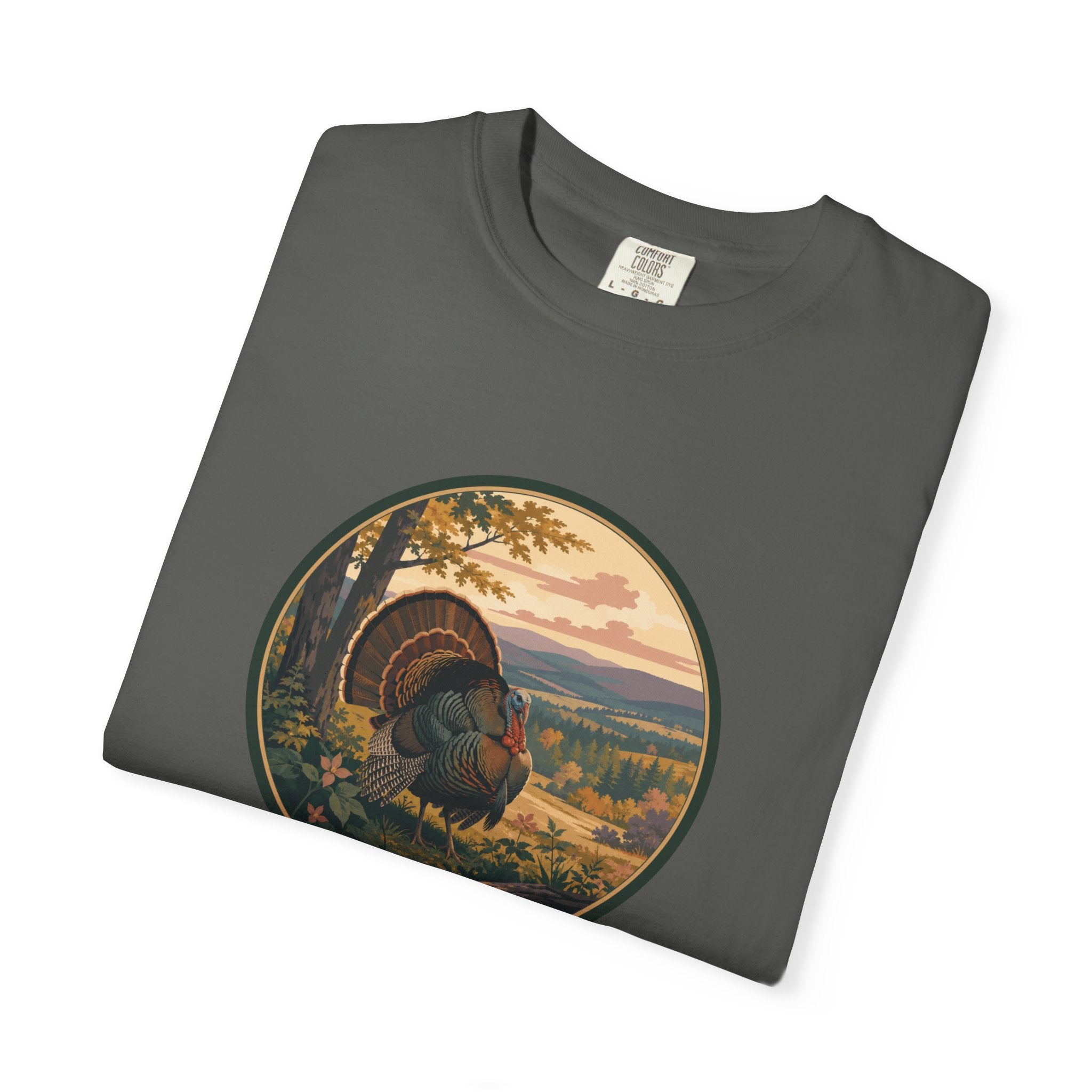 Fall Turkey T-Shirt — Vintage Wildlife Hunting Scene Tee