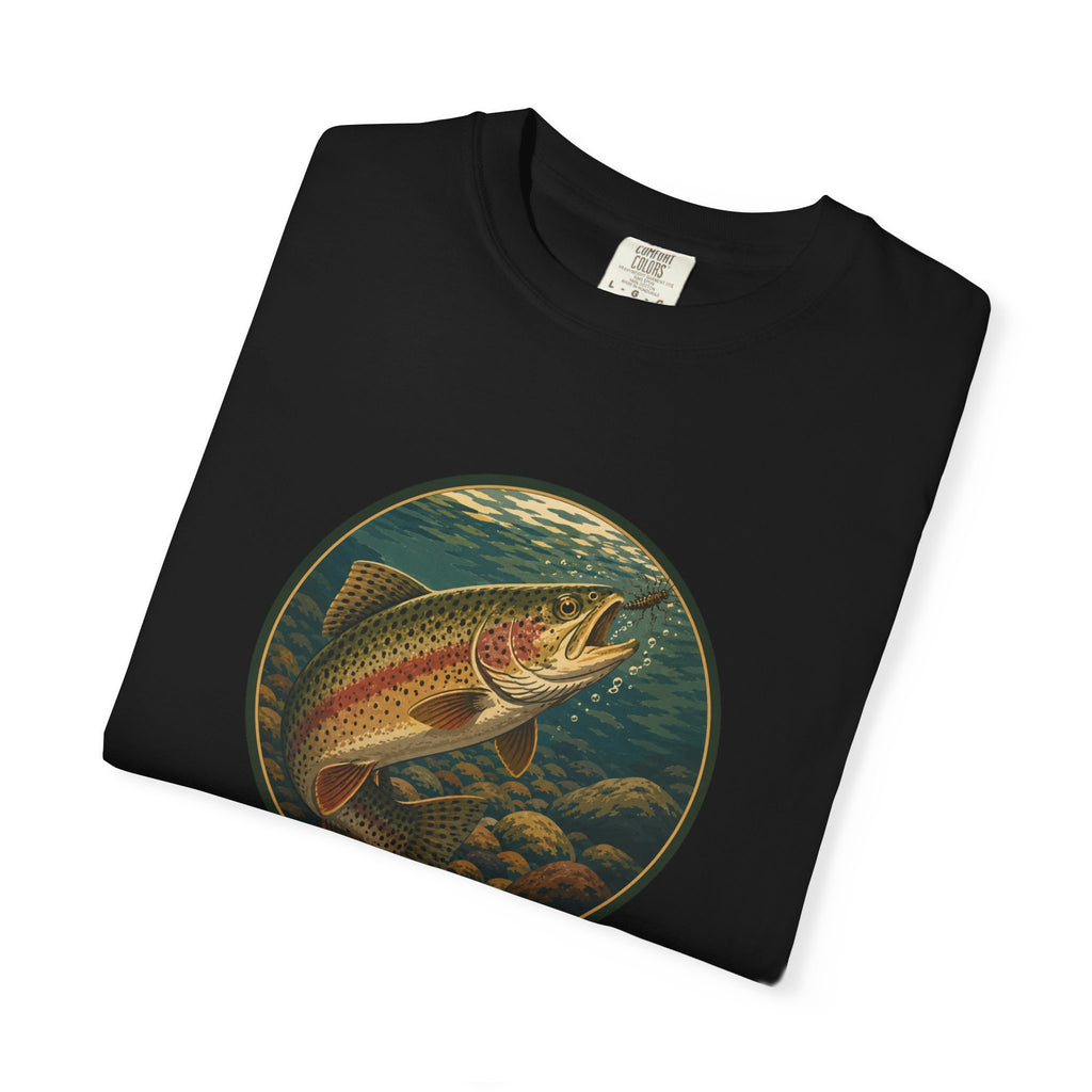 Rainbow Trout Circle Graphic T-Shirt