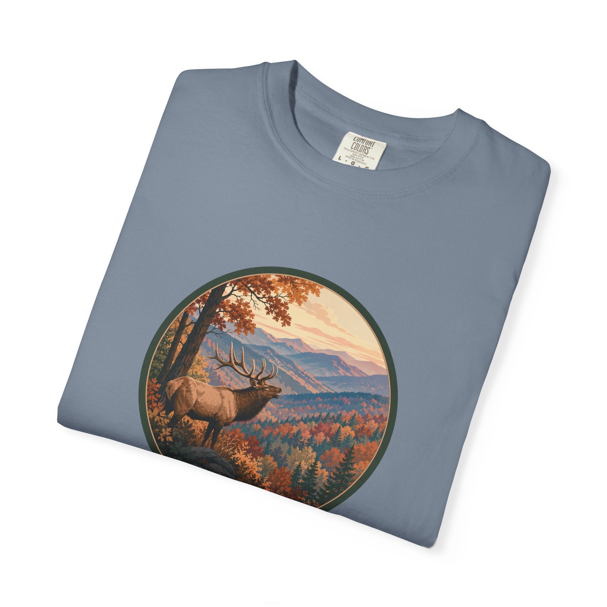 Elk Mountain Landscape T-Shirt — Scenic Wilderness Graphic Tee