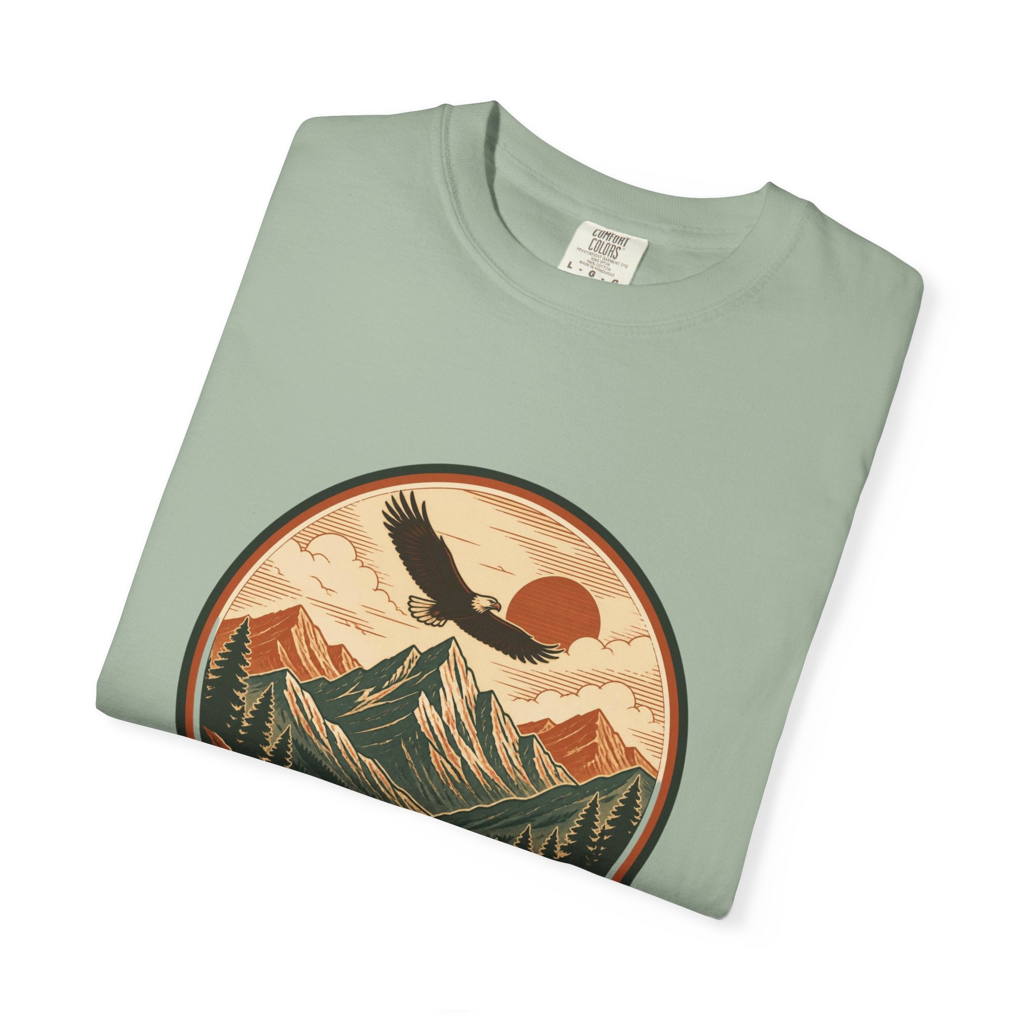 Vintage Mountain Eagle T-Shirt — Retro Outdoor Nature Graphic Tee