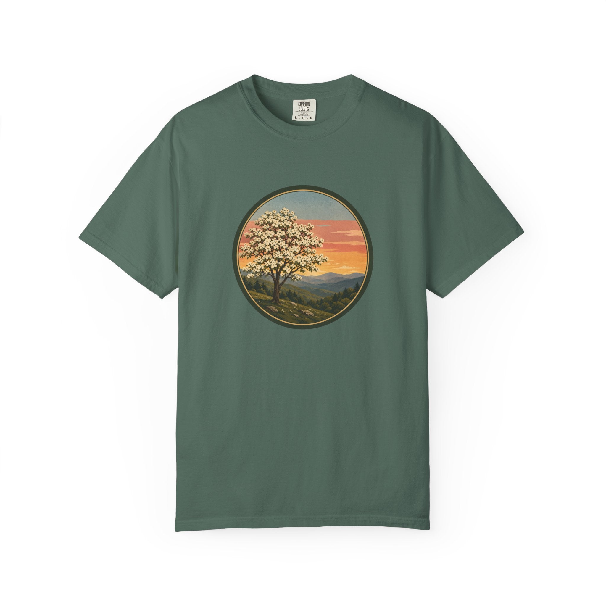 Vintage Sunset Dogwood Tree T-Shirt