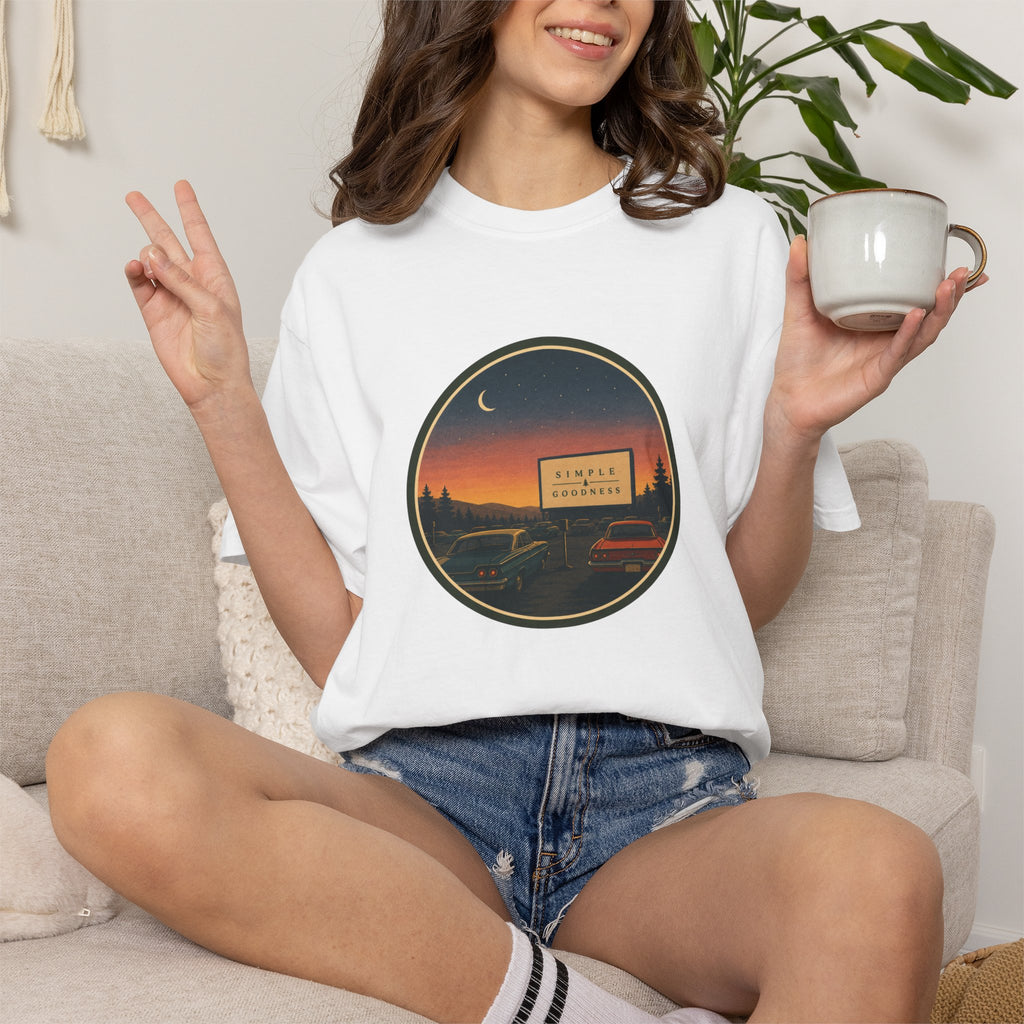 Vintage Drive-In Movie T-Shirt — Scenic Retro Outdoors Tee