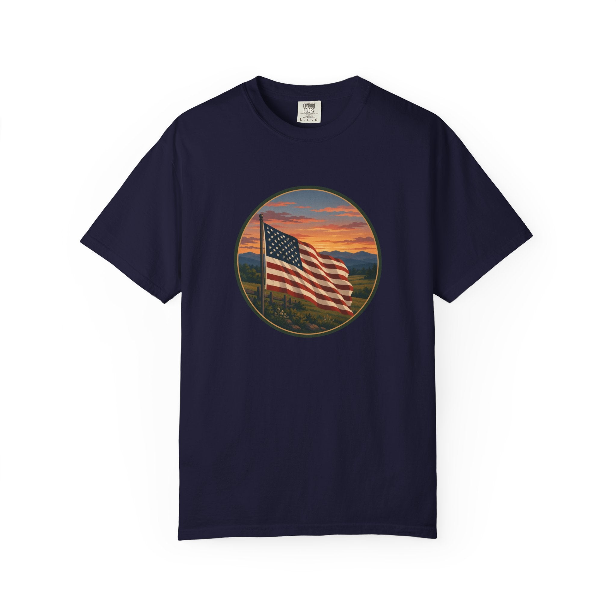 American Flag Sunset T-Shirt