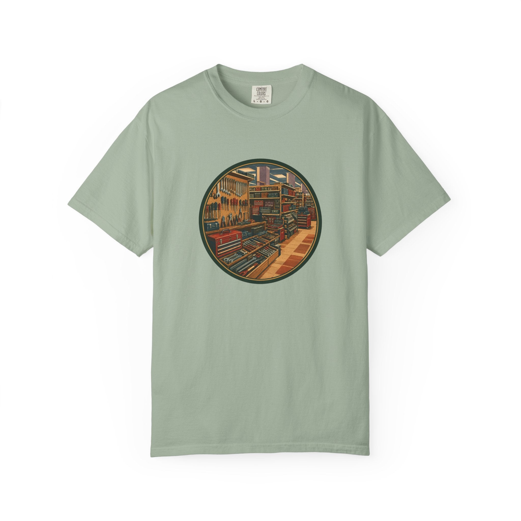 Vintage Tool Graphic T-Shirt — Remembering the Tool Department Illustration