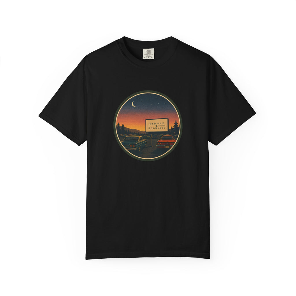 Vintage Drive-In Movie T-Shirt — Scenic Retro Outdoors Tee