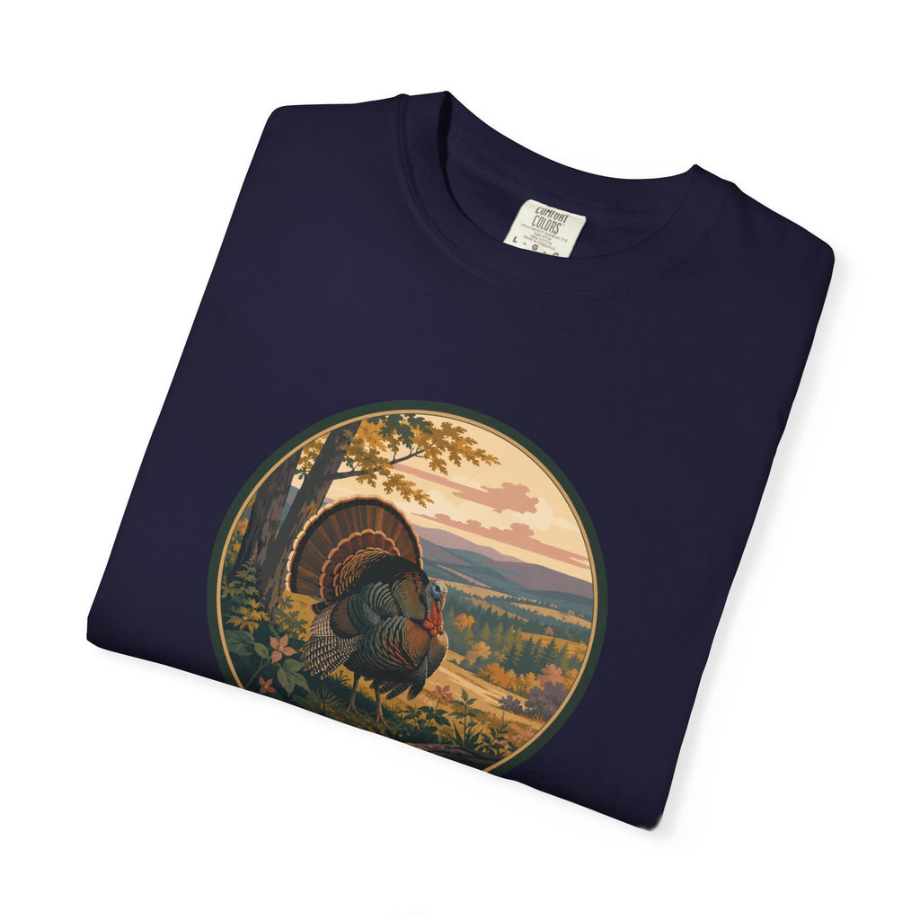 Fall Turkey T-Shirt — Vintage Wildlife Hunting Scene Tee