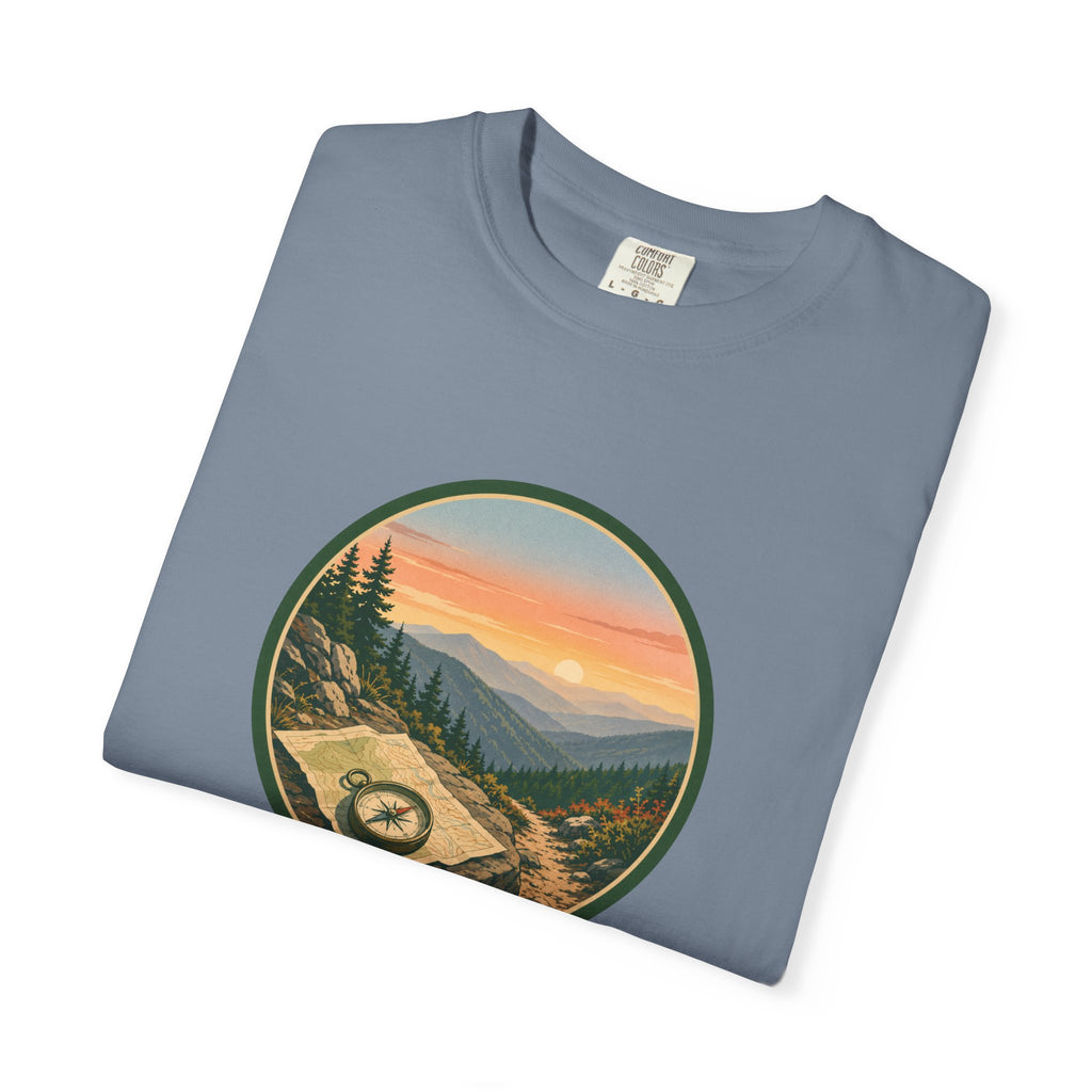 Mountain Hiking T-Shirt — Scenic Trail Vintage Nature Tee