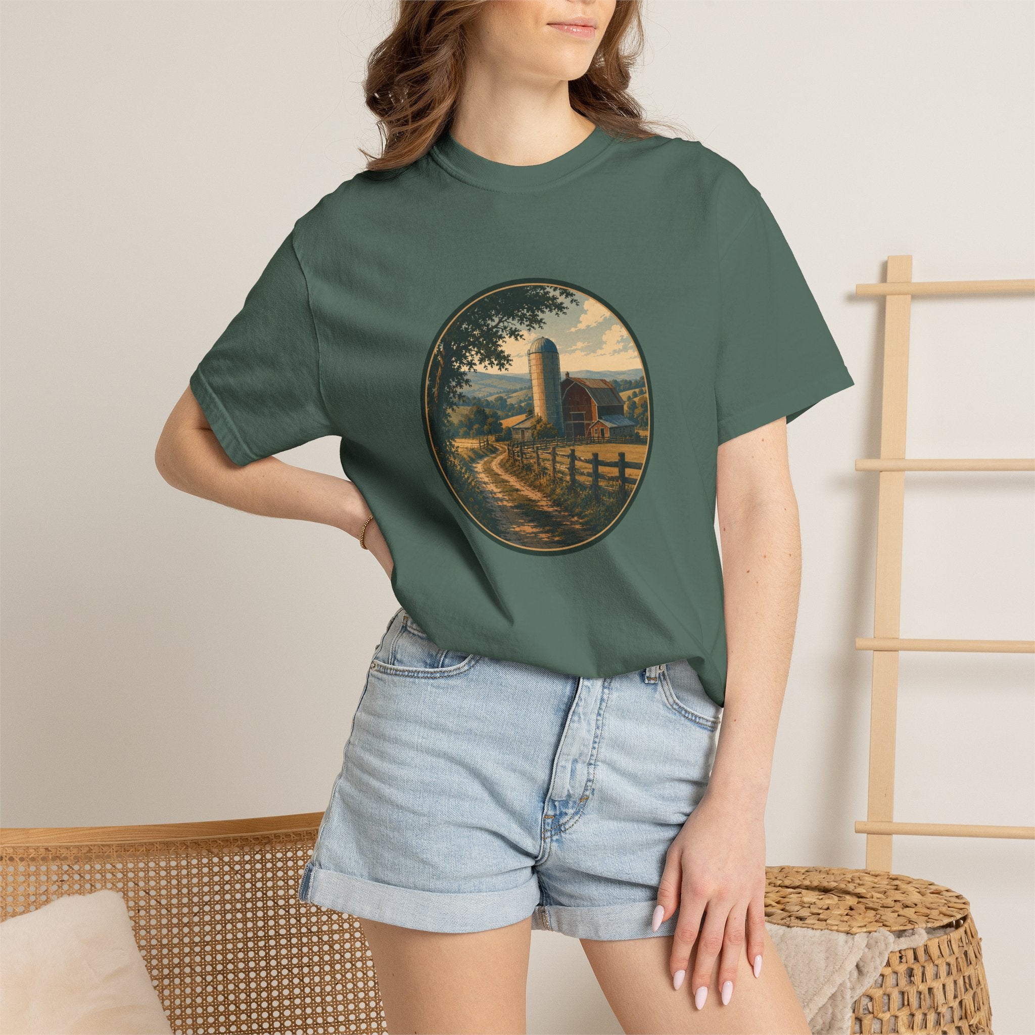 Barn and Farm Country T-Shirt - Vintage Farm Graphic