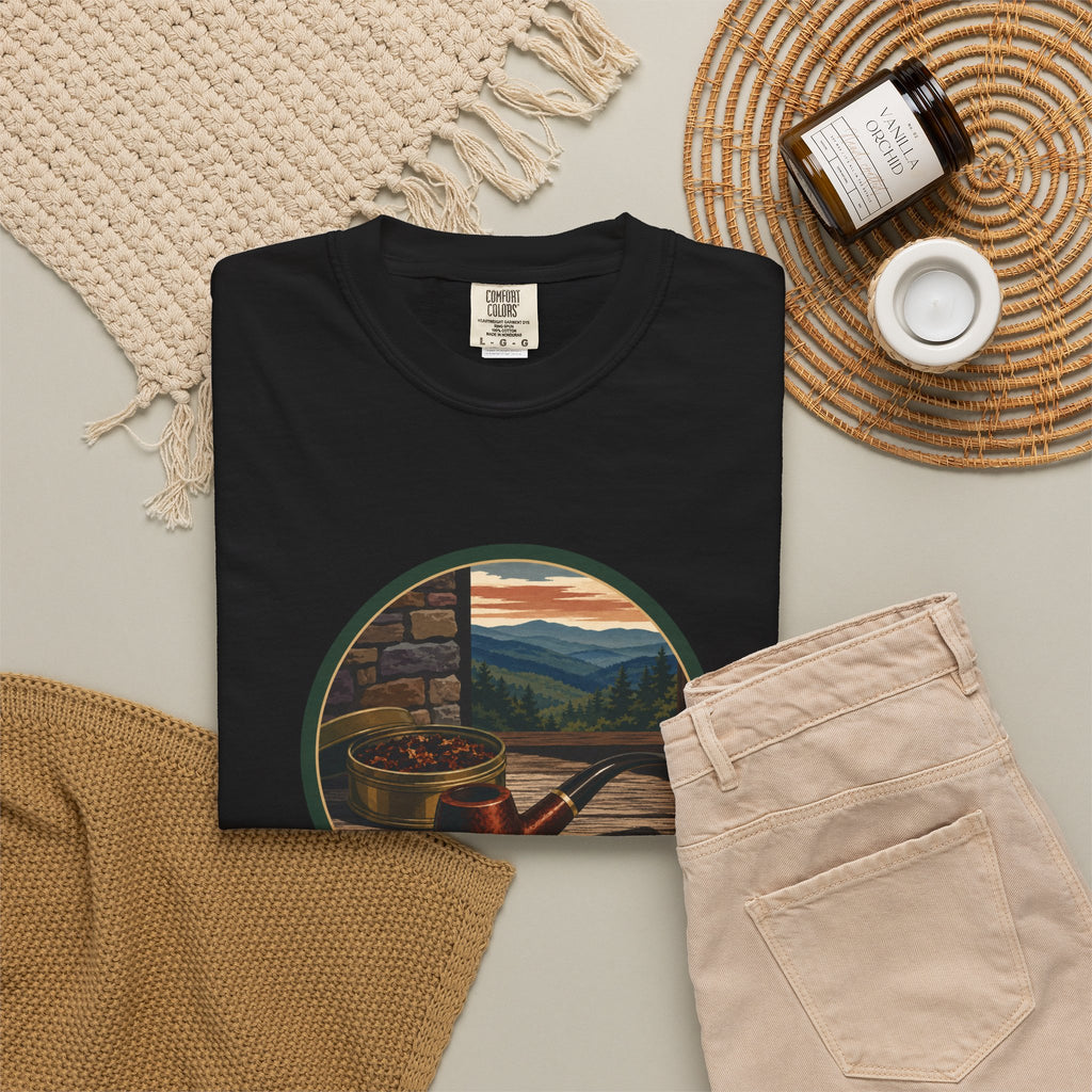 Vintage Tobacco Pipe Circle T-Shirt