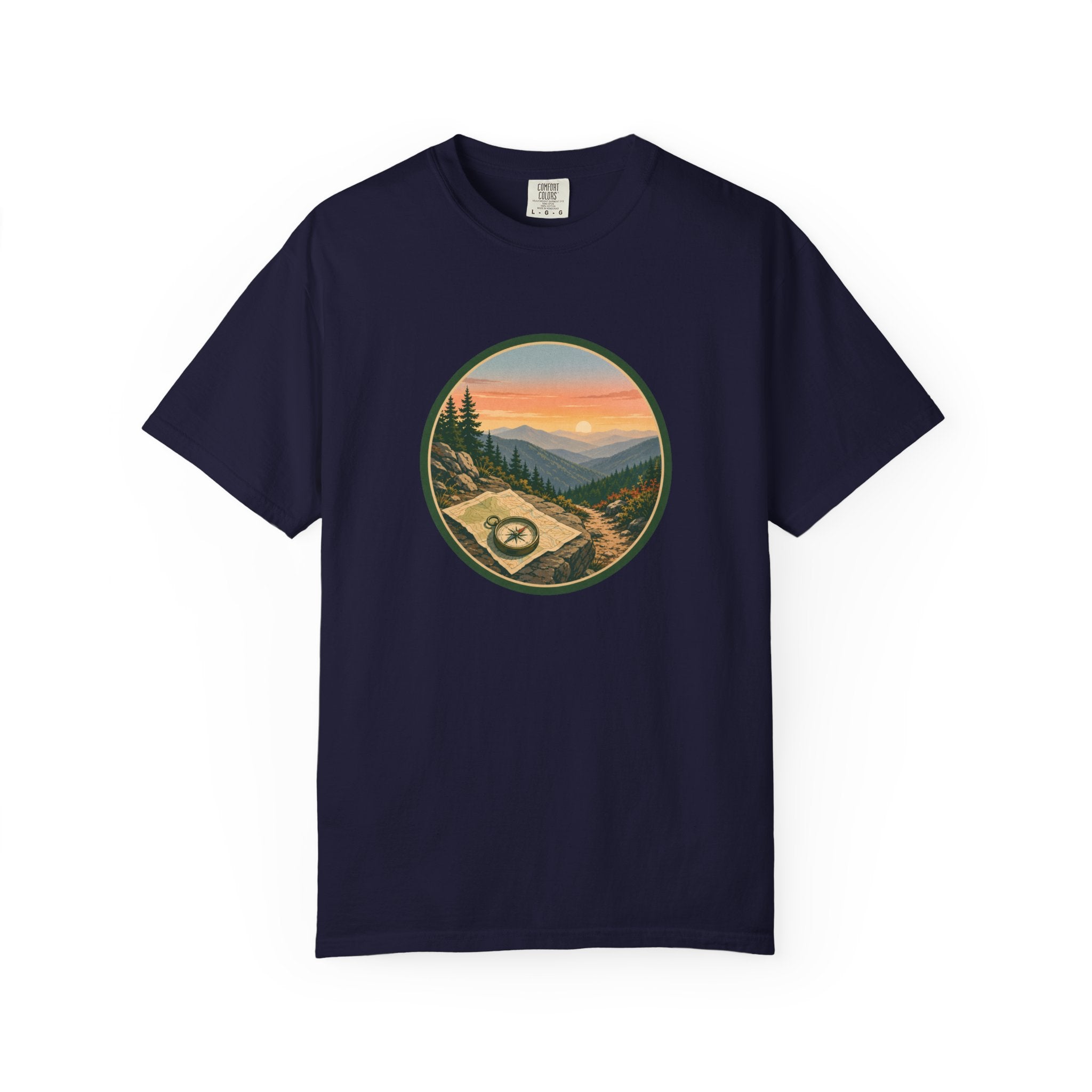 Mountain Hiking T-Shirt — Scenic Trail Vintage Nature Tee