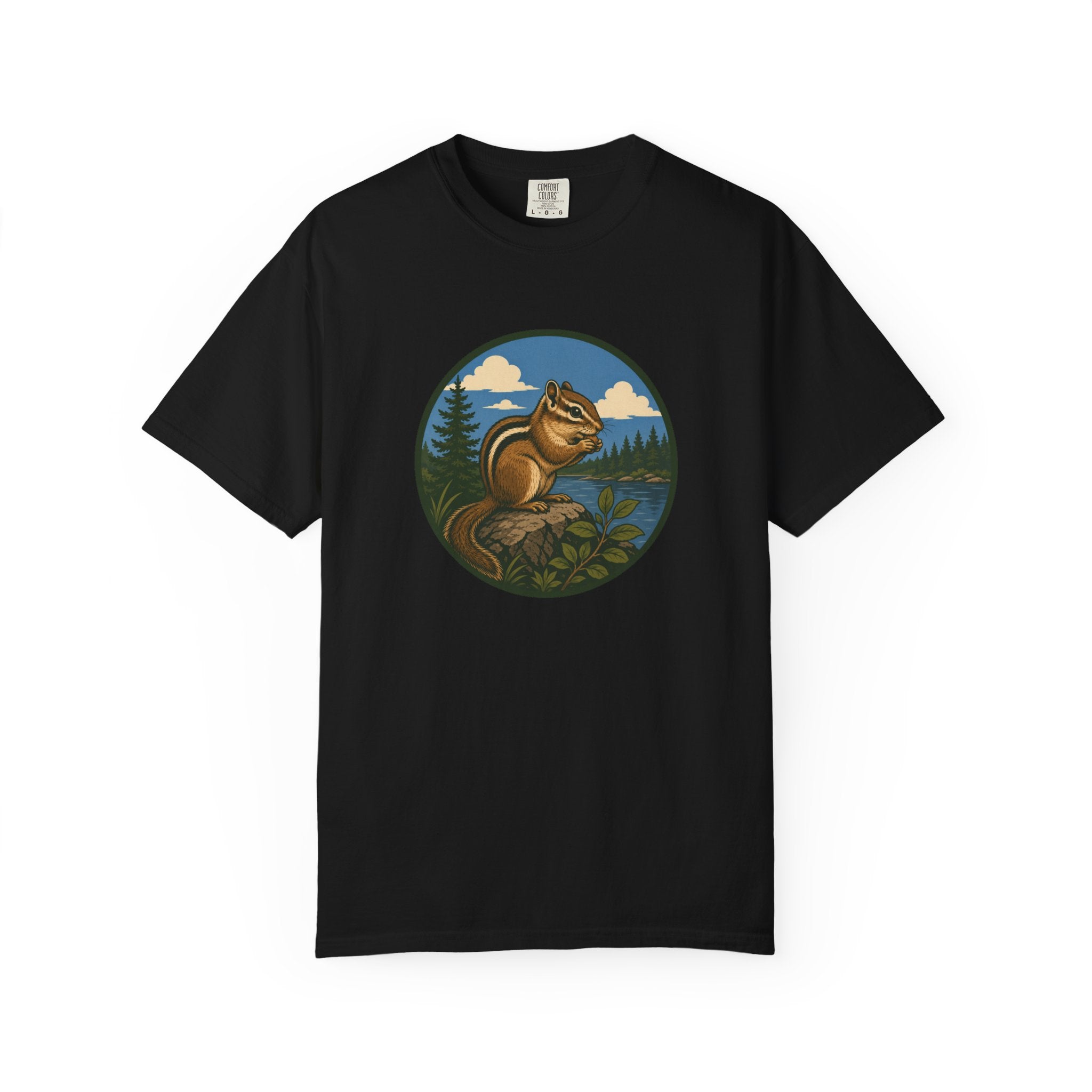 Chipmunk Nature T‑Shirt — Outdoorsy Woodland Wildlife Graphic Tee