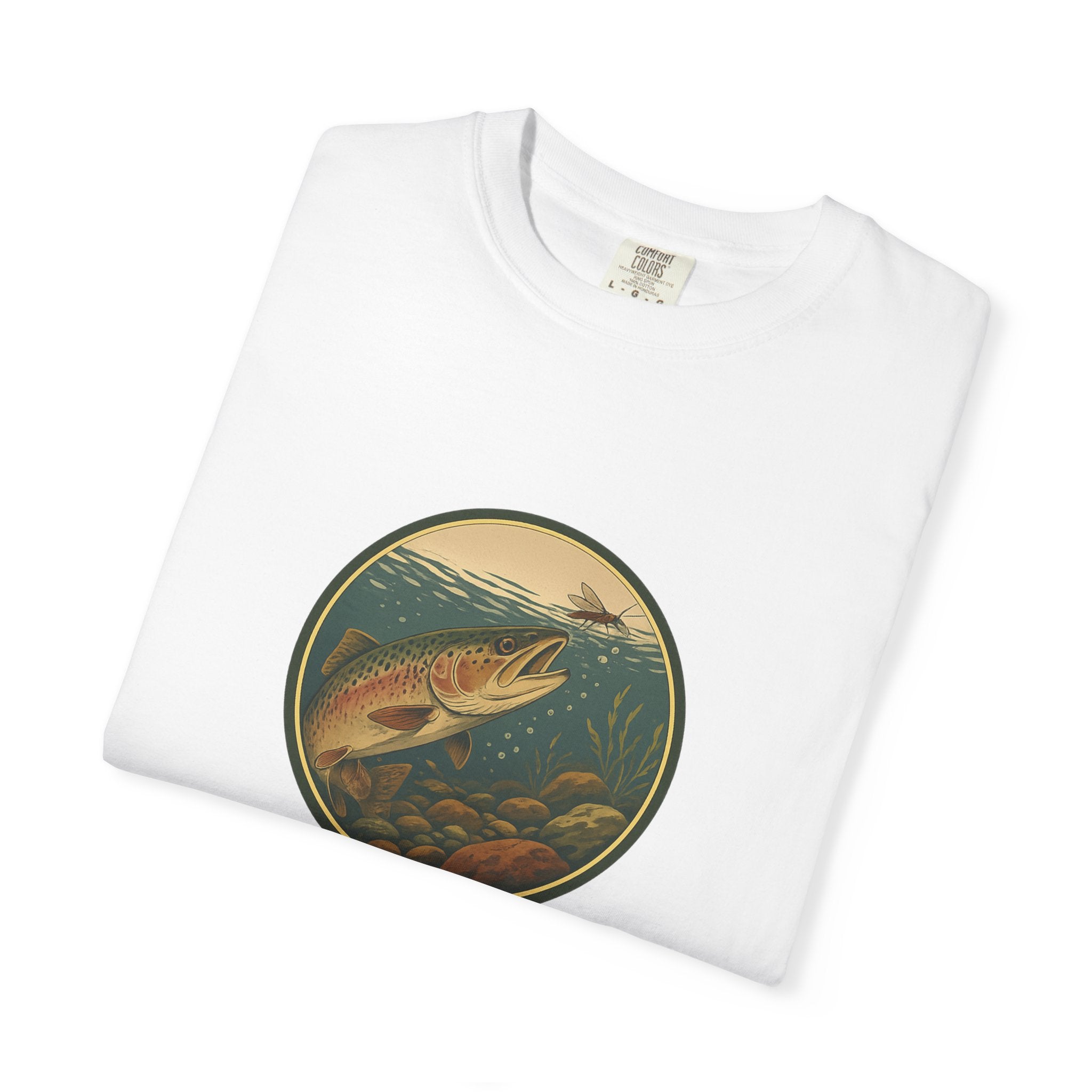 Rainbow Trout  Circle T-Shirt — Vintage Fishing Graphic Tee