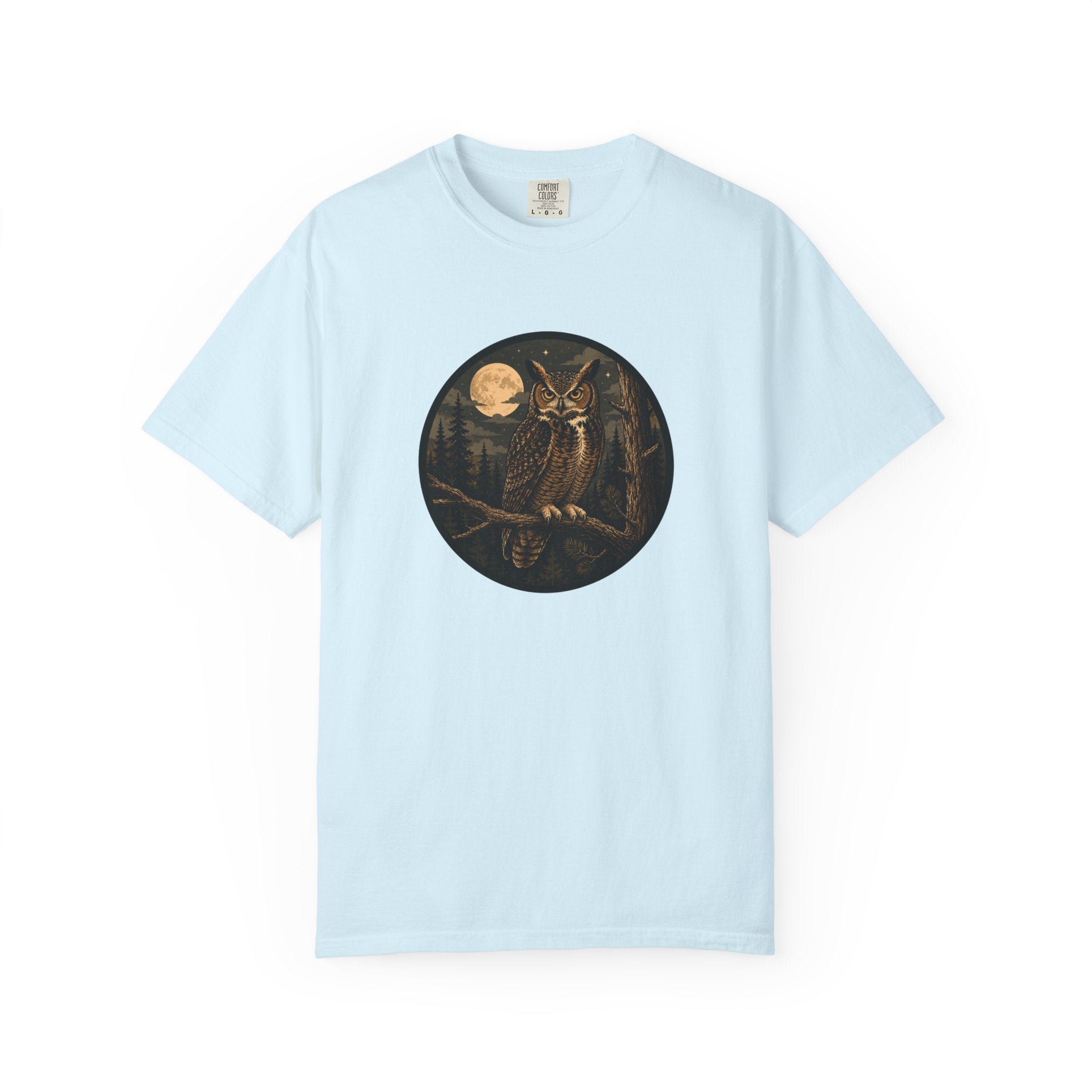 Owl Moon T-Shirt — Vintage Night Forest Graphic