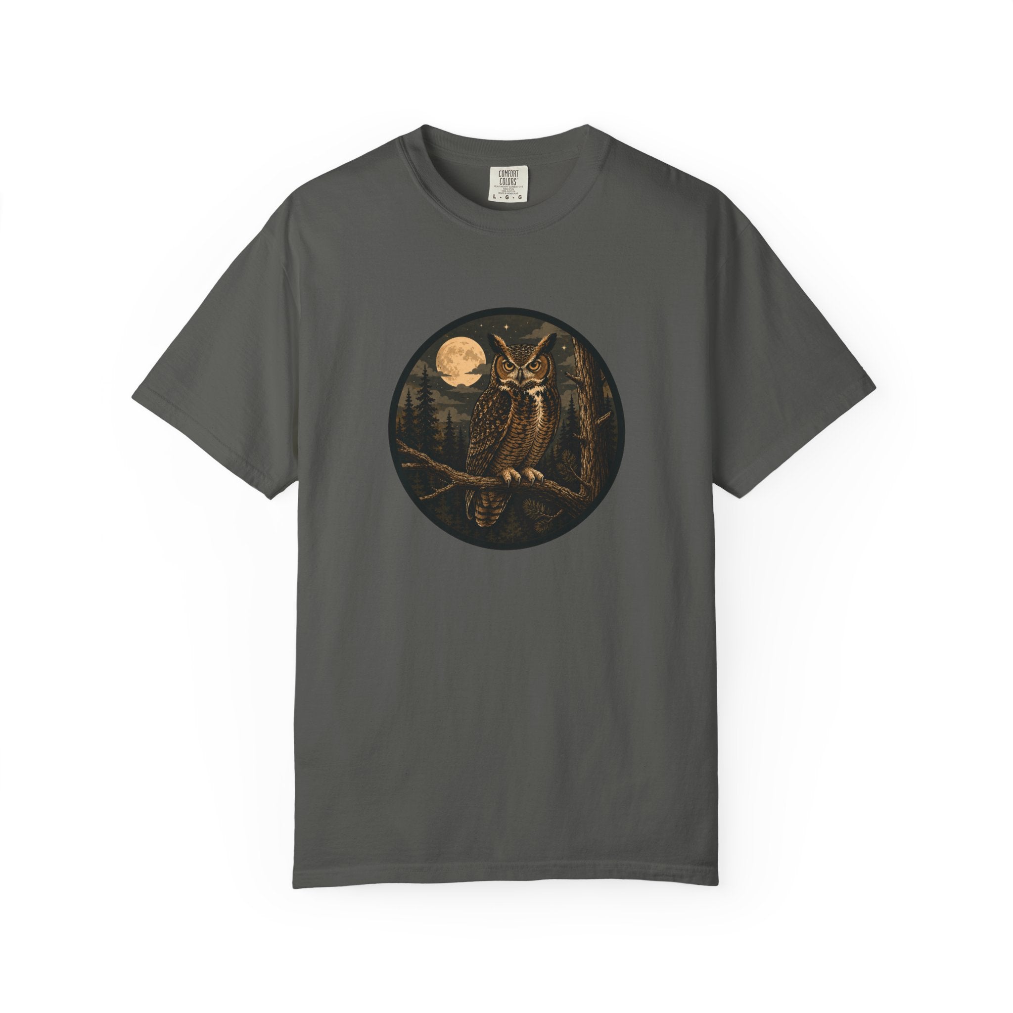 Owl Moon T-Shirt — Vintage Night Forest Graphic