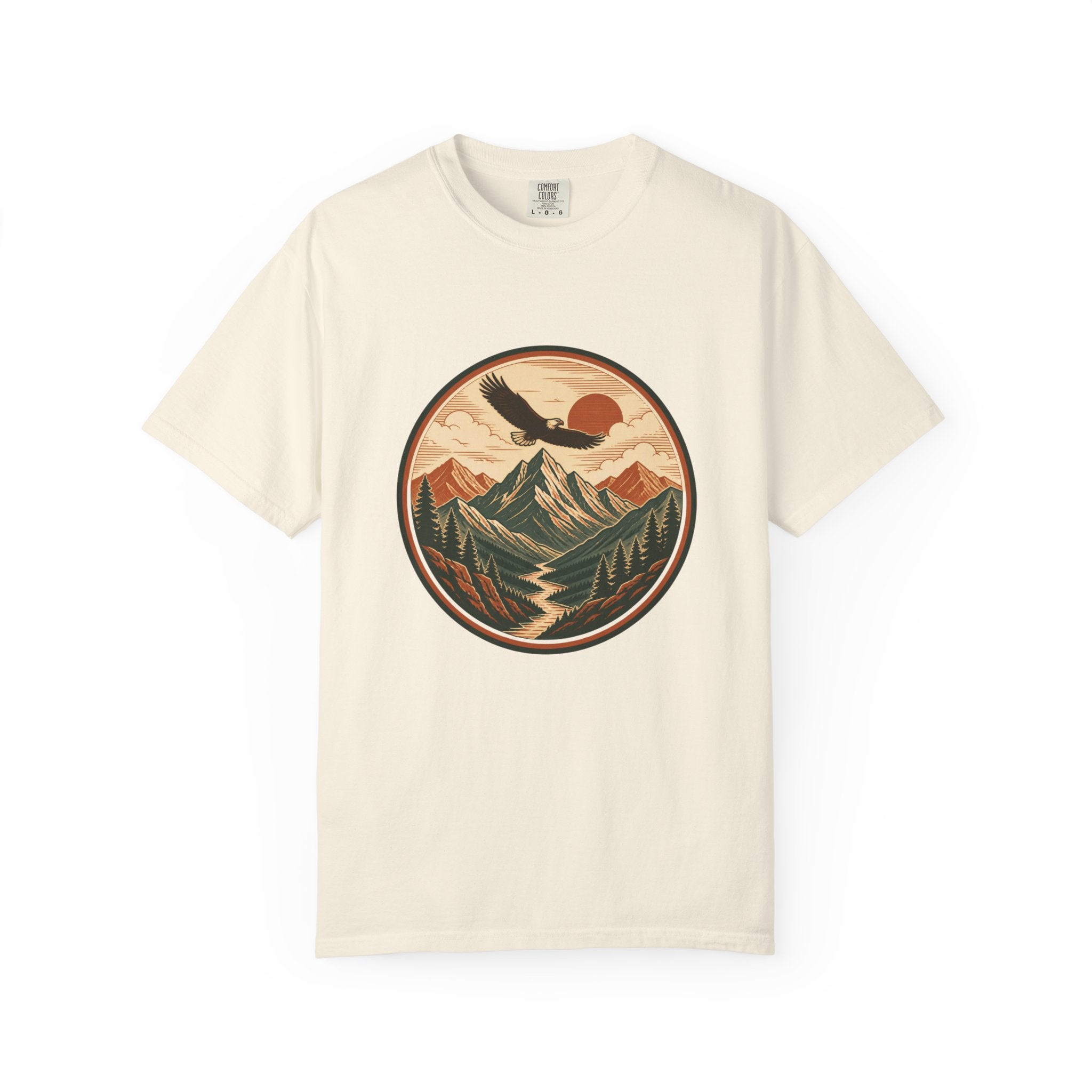 Vintage Mountain Eagle T-Shirt — Retro Outdoor Nature Graphic Tee