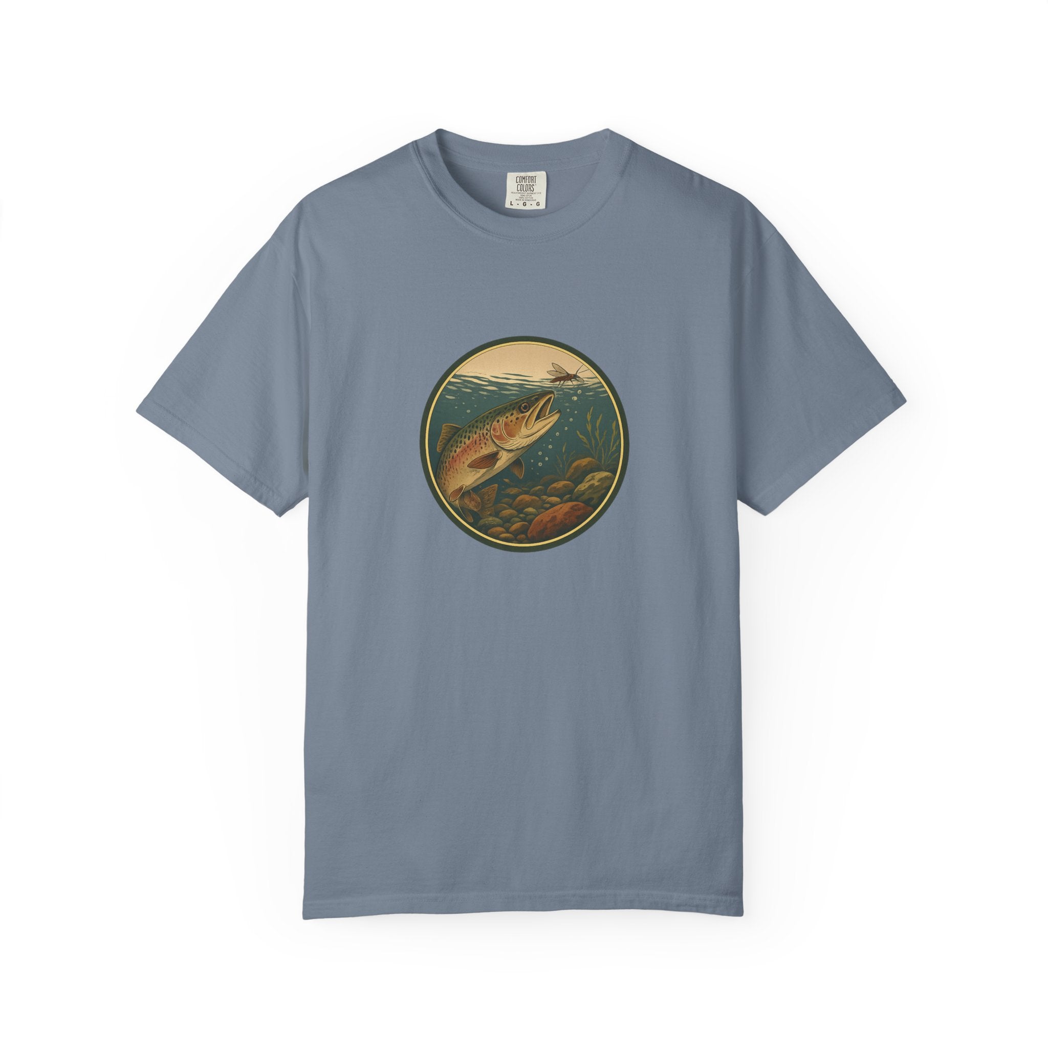 Rainbow Trout  Circle T-Shirt — Vintage Fishing Graphic Tee