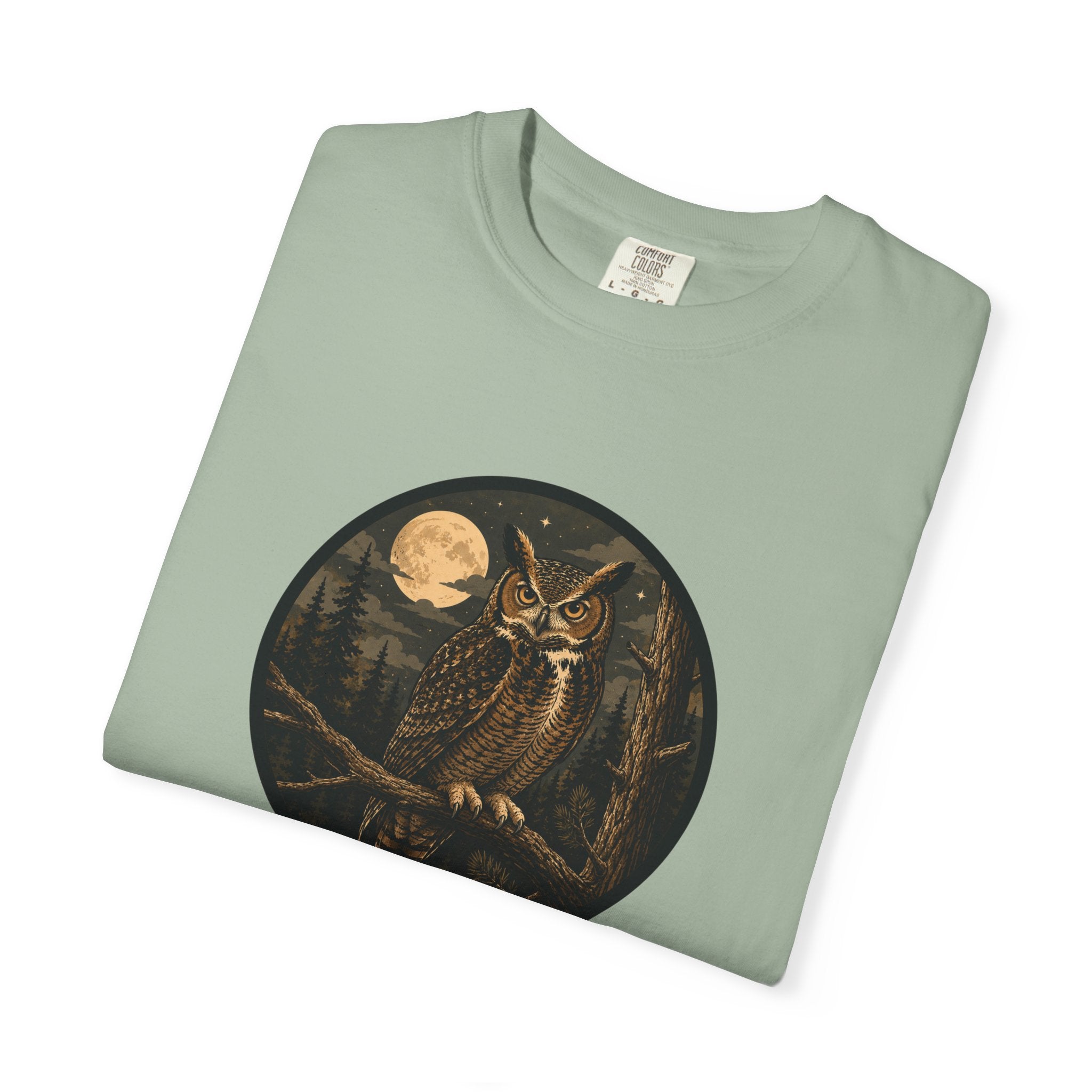 Owl Moon T-Shirt — Vintage Night Forest Graphic