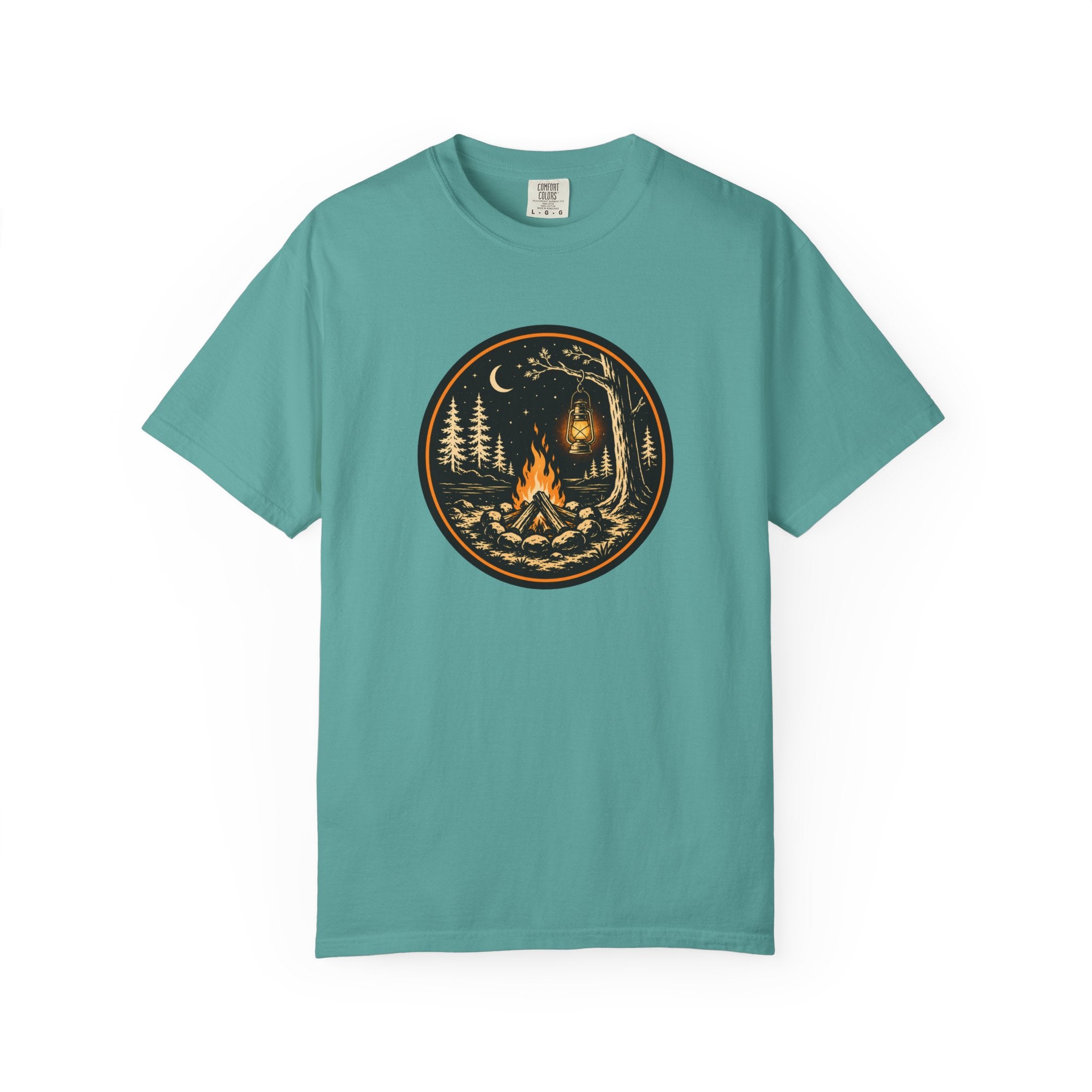 Campfire Nights Badge Unisex Garment-Dyed T-Shirt