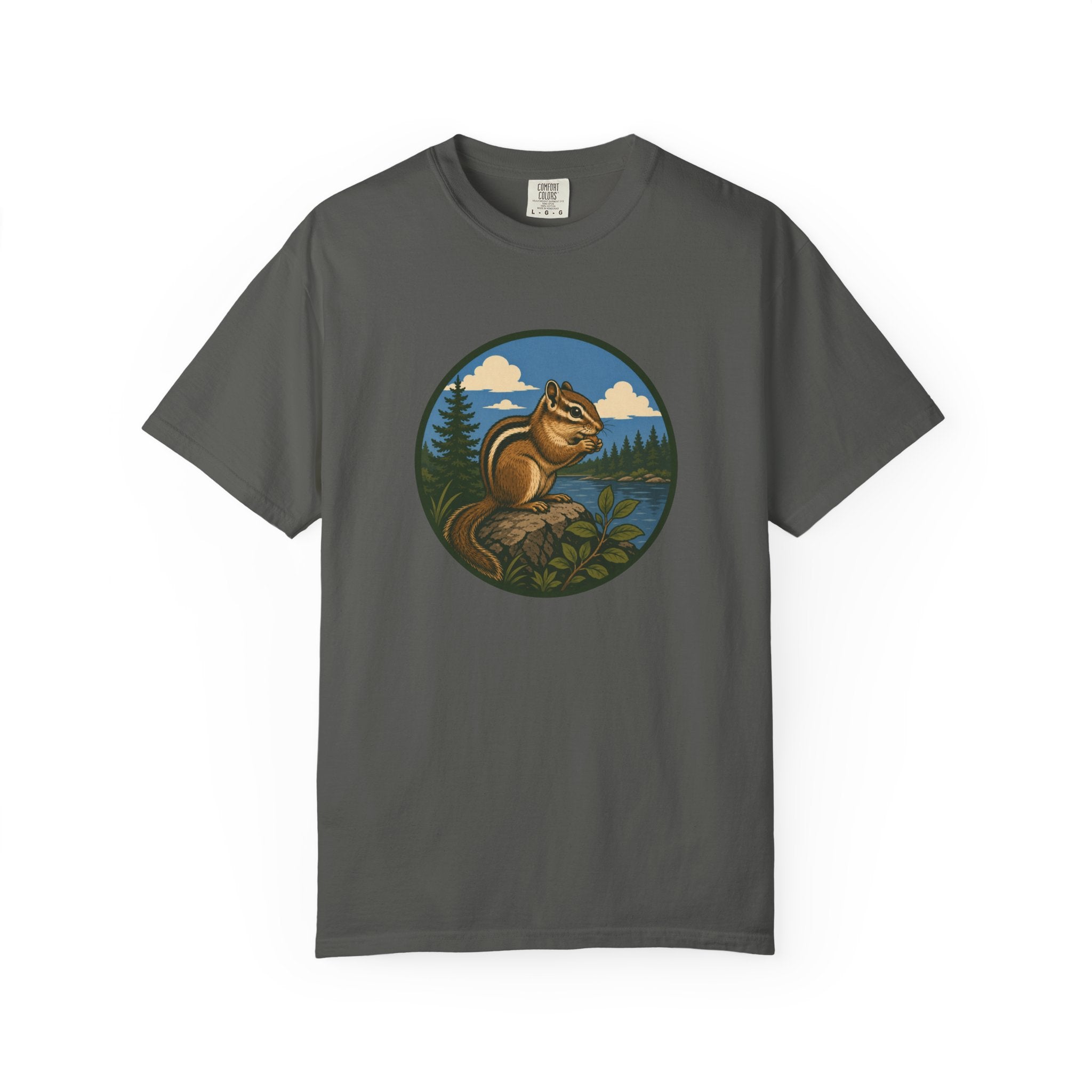 Chipmunk Nature T‑Shirt — Outdoorsy Woodland Wildlife Graphic Tee