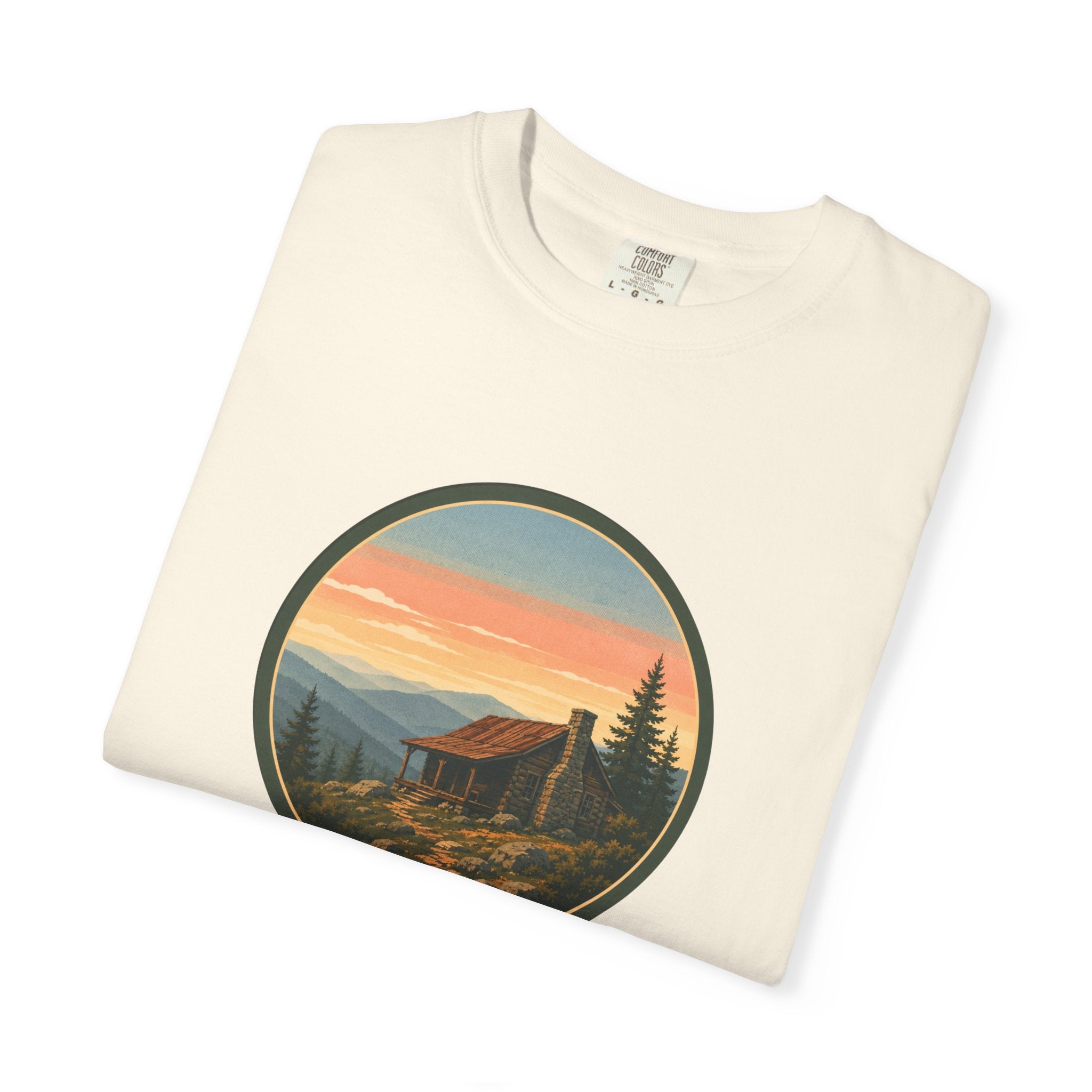 Sunset Cabin Mountain T-Shirt