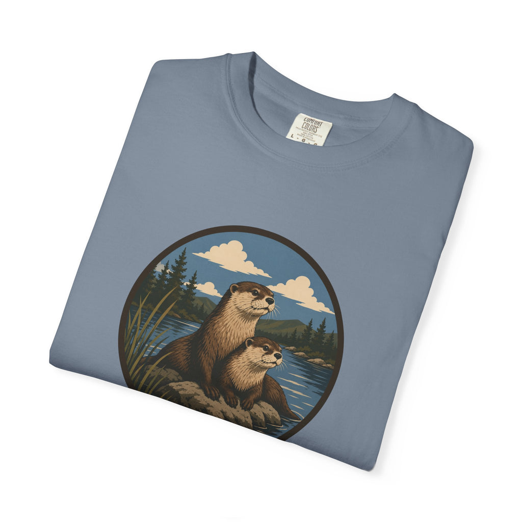 Otter & Baby Lake Scene T-Shirt