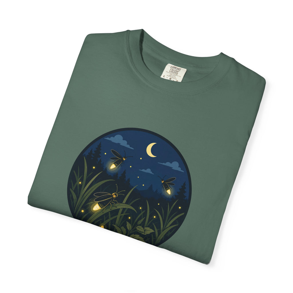 Firefly Night T-Shirt — Moonlit Meadow Graphic Tee