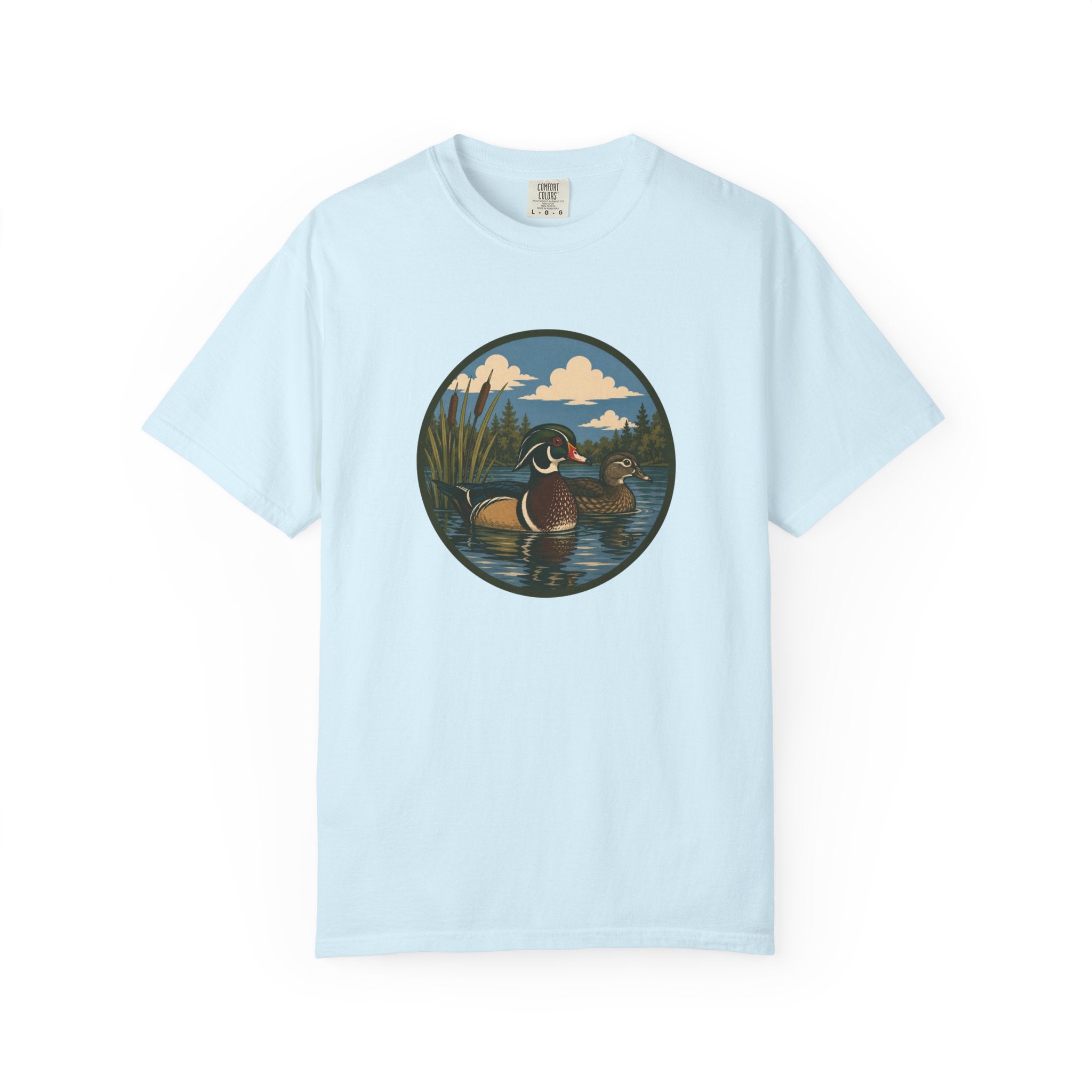 Wood Duck Pond T-Shirt — Vintage Waterfowl Nature Tee