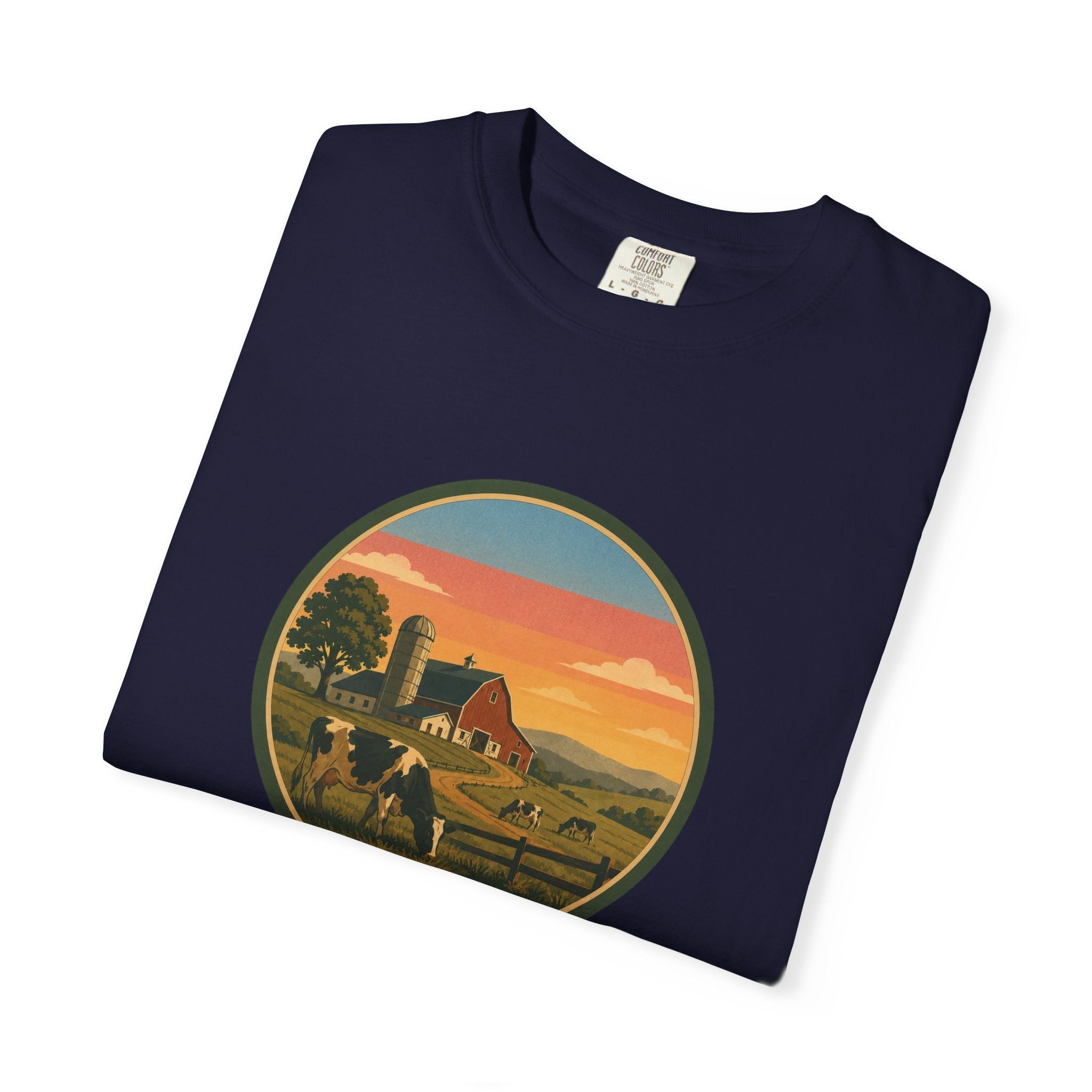 Vintage Sunset Dairy Farm T-Shirt