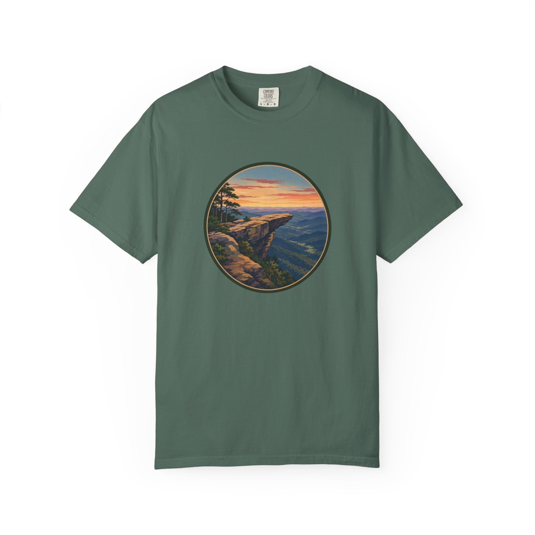 Nature Sunset Cliff T-Shirt - Blue Ridge Mountains Tee