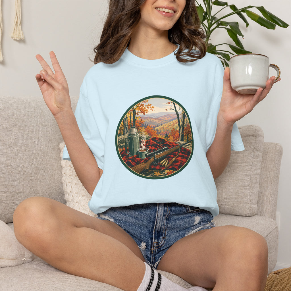 Autumn Hunt Scenic T-Shirt — Vintage Mountain Fall Landscape Tee