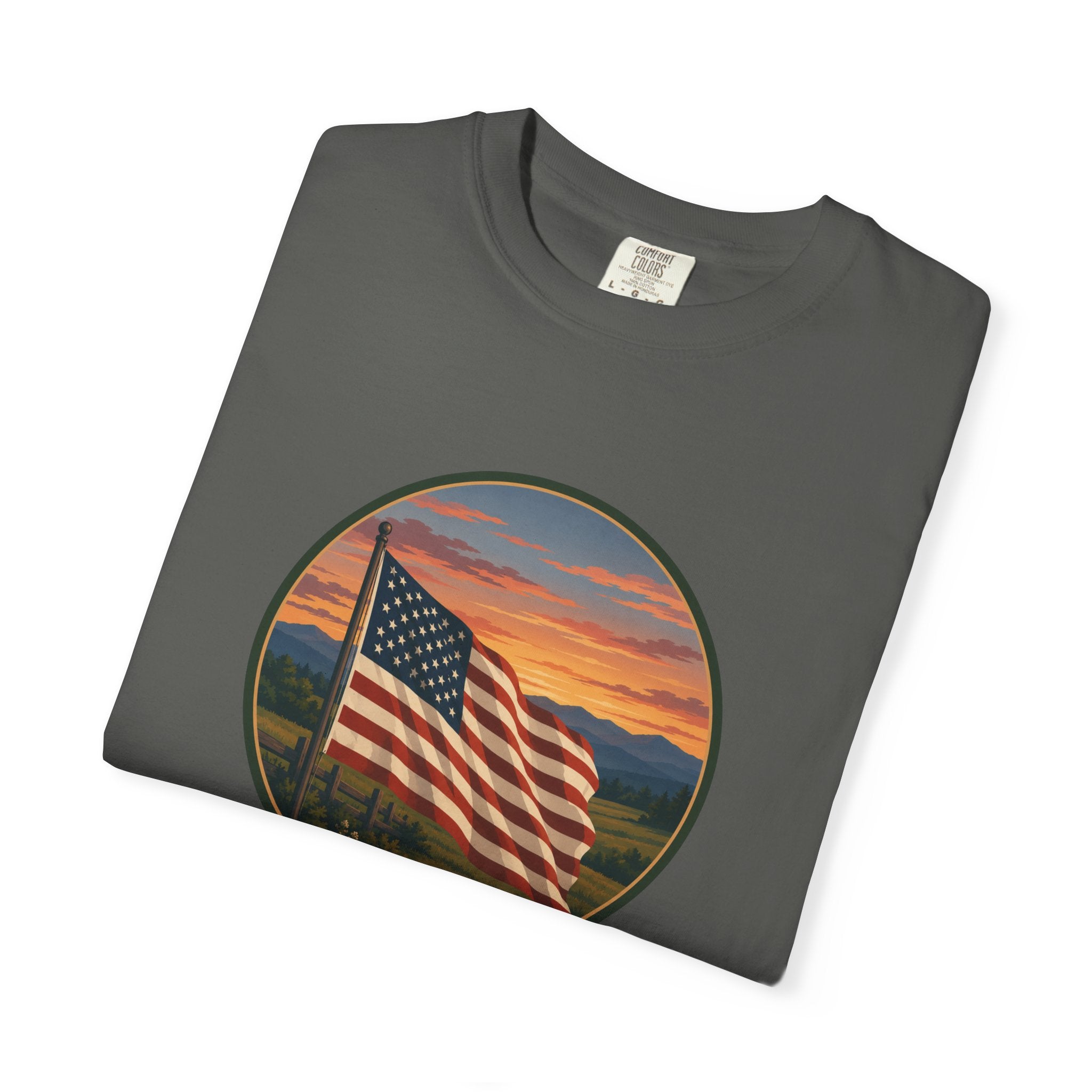 American Flag Sunset T-Shirt